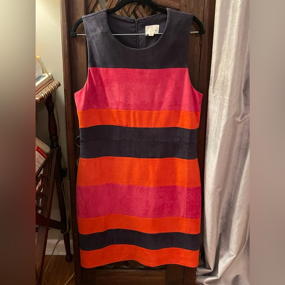 Julie Brown Faux Suede Shift Dress. EUC.
